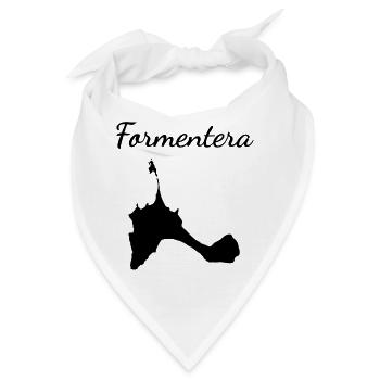 Formentera Balearen Urlaub Insel Geschenk - Bandana - Weiß - Vorne