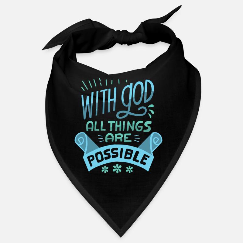 With God All Things Are Possible Religious Bandana