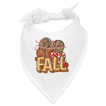 Hallo Herbst, Happy Fall y'all - Bandana - Weiß - Vorne