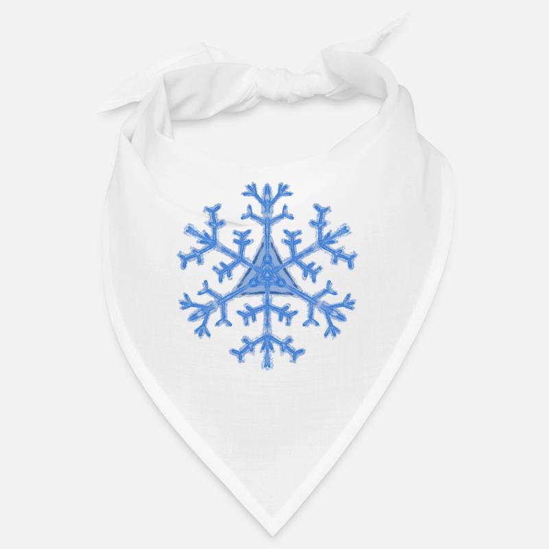 Schneeflocke Design Pulli, Wintermotiv, Eiskristal Bandana