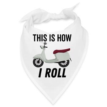 So rolle ich Moped - Bandana - Weiß - Vorne