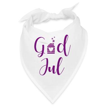 GodJul schwedische Weihnachten Skandi Handschrift - Bandana - Weiß - Vorne
