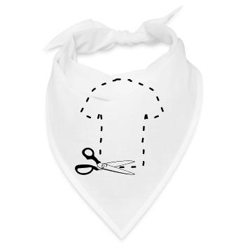 Muster schneiden T-Shirt - Bandana - Weiß - Vorne