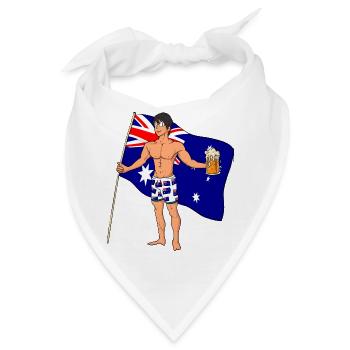 Australier Hot Boy - Bandana - Weiß - Vorne