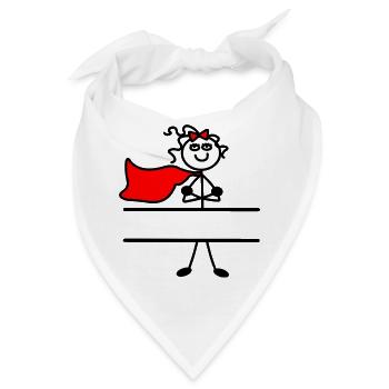 Heldin mit verschränkten Armen - Bandana - Weiß - Vorne