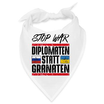 NO WAR - Bandana - Weiß - Vorne
