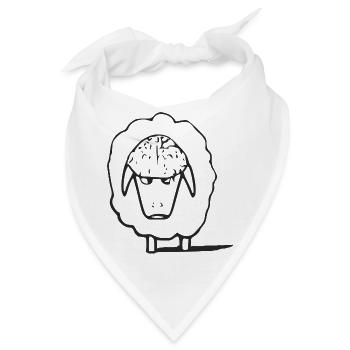 Hako das mürrische Schaf - Bandana - Weiß - Vorne