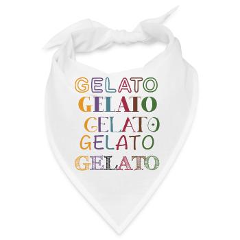 Gelato bunt dunkel - Bandana - Weiß - Vorne