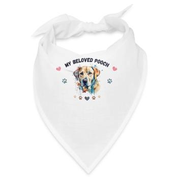 Mein G1 BLK Love Pooch - Bandana - Weiß - Vorne