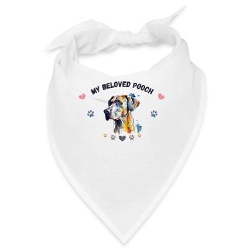 Mein Liebeshund GR2 BLK - Bandana - Weiß - Vorne