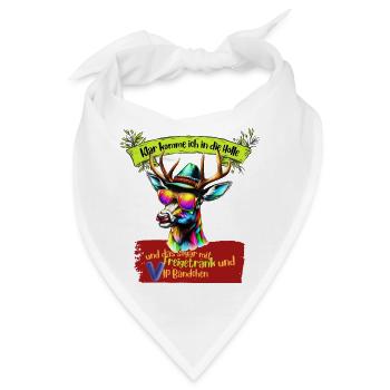 Klar komm ich in die Hölle - Bandana - Weiß - Vorne