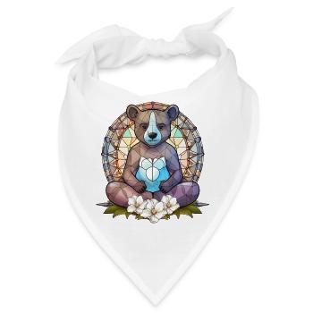 Yoga, Zen, Zen-Haltung - Bandana - Weiß - Vorne