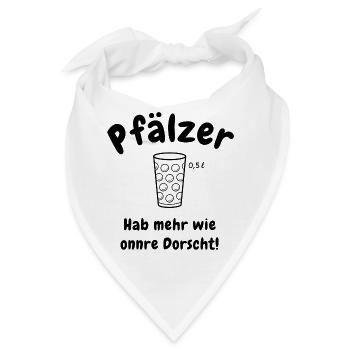 Pfälzer Durst - Bandana - Weiß - Vorne