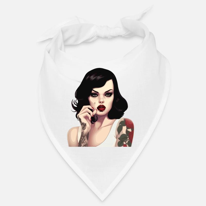 Illustration de style tatouage de roche vintage Bandana