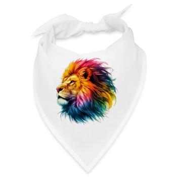 Löwe - Bandana - Weiß - Vorne
