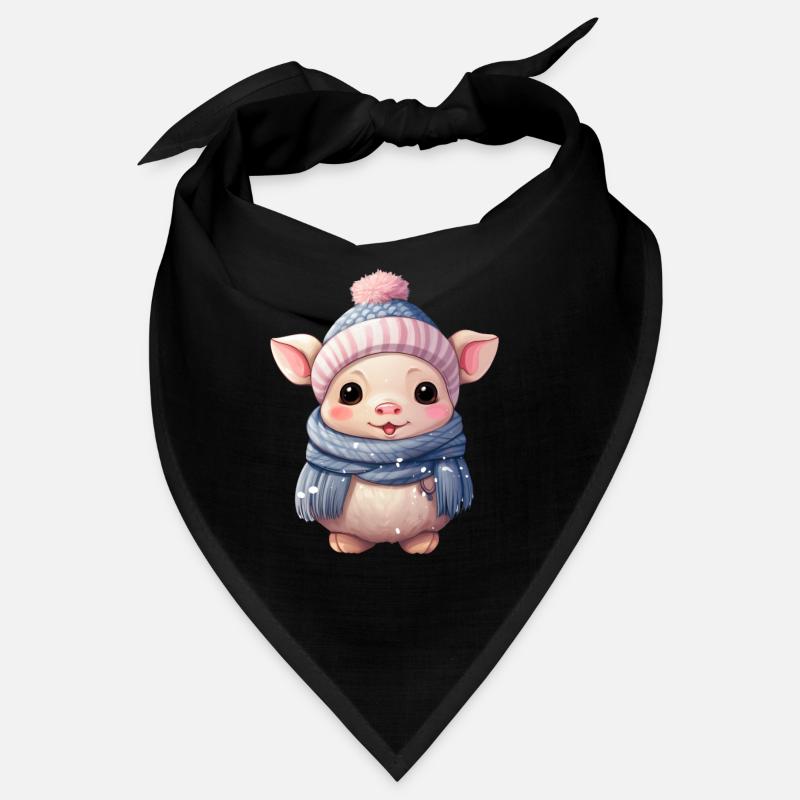 Winter Magic Piglet Design Bandana