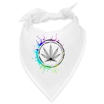 Hanf Blatt Symbol Cannabis - Bandana - Weiß - Vorne