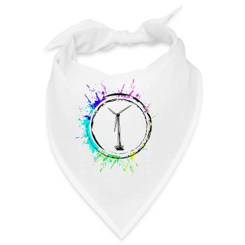 Windrad Silhouette Energie - Bandana - Weiß - Vorne