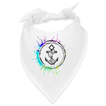 Anker Hafen Symbol - Bandana - Weiß - Vorne