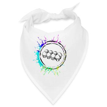 Eier symbol - Bandana - Weiß - Vorne