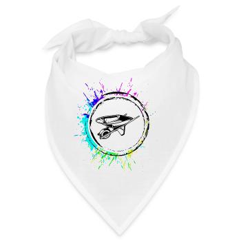 Schubkarre Symbol - Bandana - Weiß - Vorne