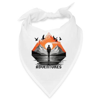 Abenteuer Reise - Bandana - Weiß - Vorne