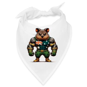 Quokka Australien Kämpfer Design - Bandana - Weiß - Vorne