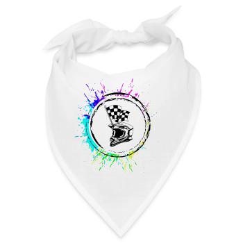 Rennfahrer helm - Bandana - Weiß - Vorne