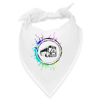 Schulbus schule Bunt - Bandana - Weiß - Vorne