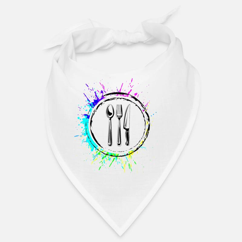 Gabel Besteck Bunt Kochen Bandana