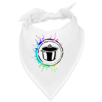 Kochtopf Icon Bunt Kochen - Bandana - Weiß - Vorne