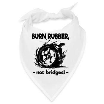 Burn Rubber Burnout Auto Tuning Car Drifting Drift - Bandana - Weiß - Vorne