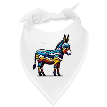 Esel, Schnuller, Maultier - Bandana - Weiß - Vorne