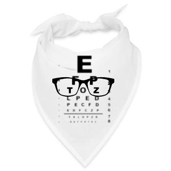 Neues Brillen-Augentest-Chart - Bandana - Weiß - Vorne