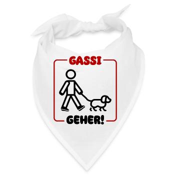 Gassi Gehen Hund - Bandana - Weiß - Vorne