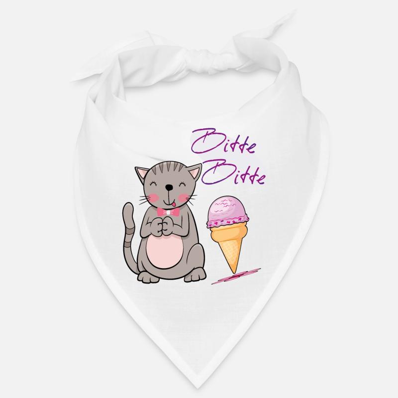 Katze mit Eistüte Bandana