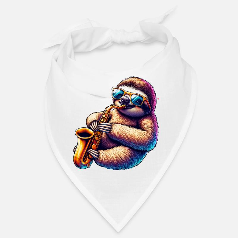 Cool Sloth Saxophonist Jazz Design Bandana