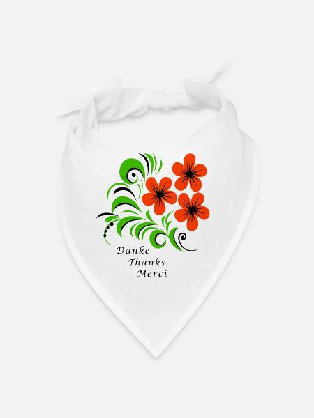 Thank you Thanks Merci - Bandana - blanc - Devant