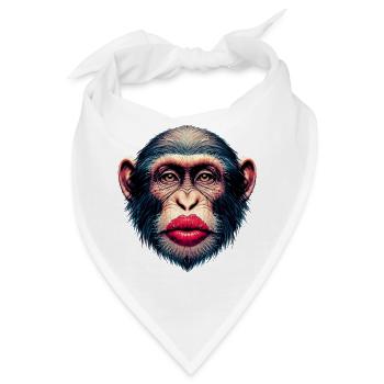 Affen-Kuss - Bandana - Weiß - Vorne
