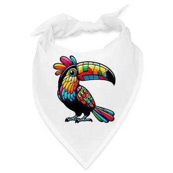 Harlekin Tukan - Bandana - Weiß - Vorne