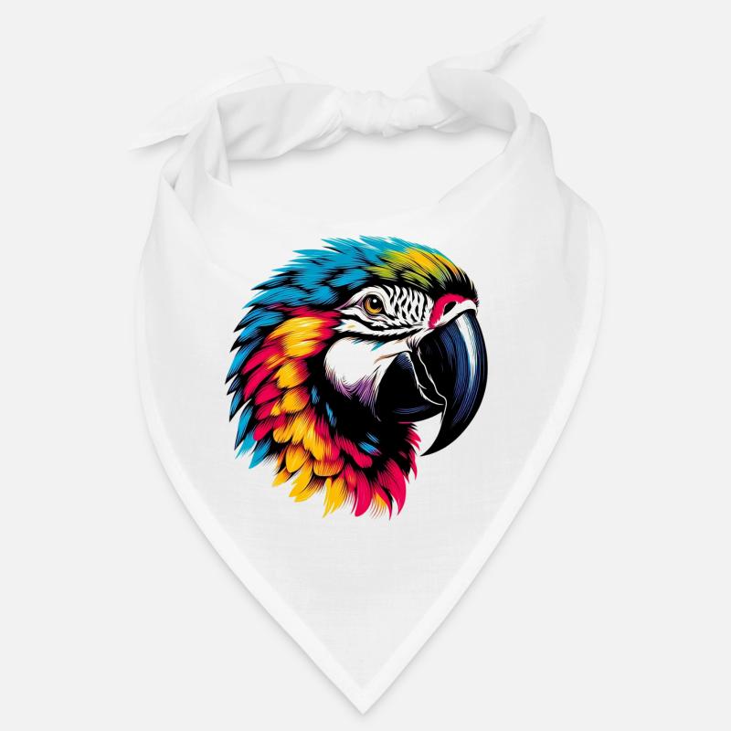 Papagei - Bandana - Weiß