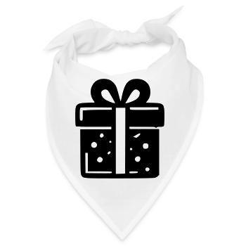 Geschenk - Bandana - Weiß - Vorne