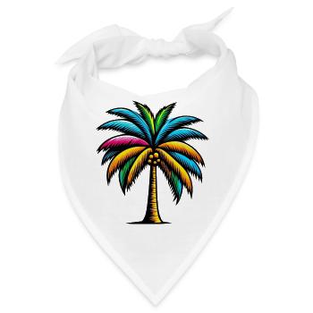 Palme - Bandana - Weiß - Vorne