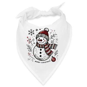 Sketchy Snowman - Bandana - Weiß - Vorne