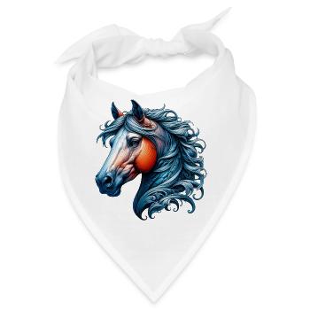 Pferd - Bandana - Weiß - Vorne