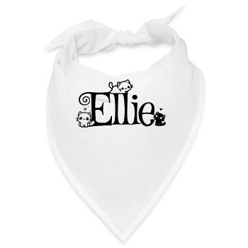 Ellie Name Vorname Kätzchenname - Bandana - Weiß - Vorne