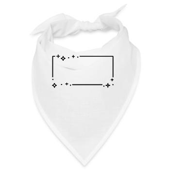 Sternchen Sterne Rahmen - Bandana - Weiß - Vorne