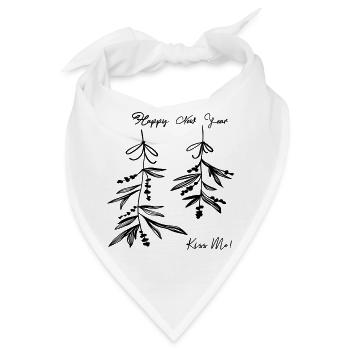 Mistelzweig Weihnachten - Bandana - Weiß - Vorne