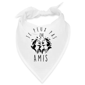 Ich kann nicht, ich habe Freunde. - Bandana - Weiß - Vorne