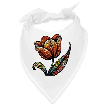 Tulpe - Bandana - Weiß - Vorne